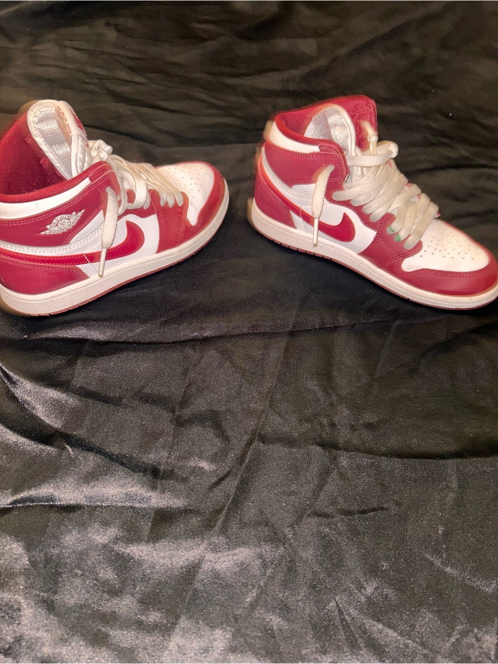 Nike Kids Red and White High-Top Sneakers